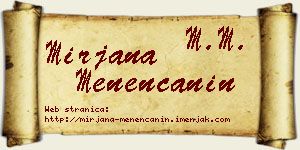 Mirjana Menenćanin vizit kartica